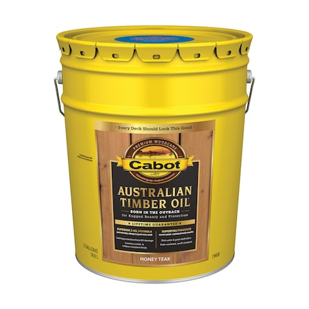 Cabot Cabot Australian Timber Oil Low VOC Transparent Honey Teak Oil-Based Australian Timber Oil 5 gal 140.0019458.008